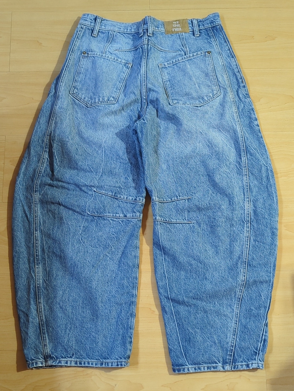 We The Free lucky you mid rise barrel jeans button fly oversized curved sz 29 - Picture 9 of 12